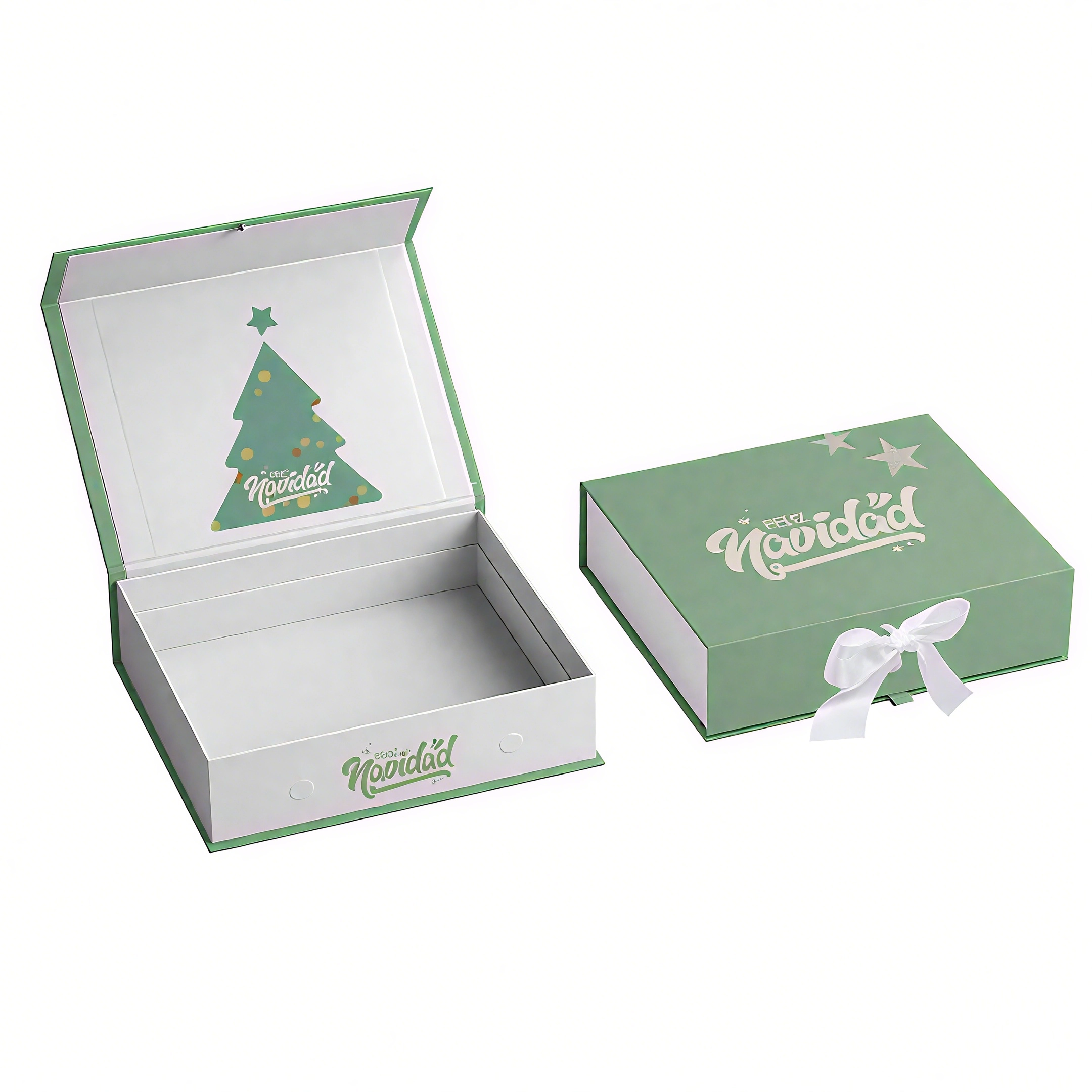 Custom magnetic closure gift box with festive premium paperboard presentation